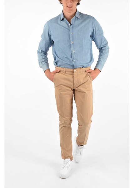 Pantaloni casual CORNELIANI Id Mid Rise Chinos Beige Barbati (BM 8513568) 4