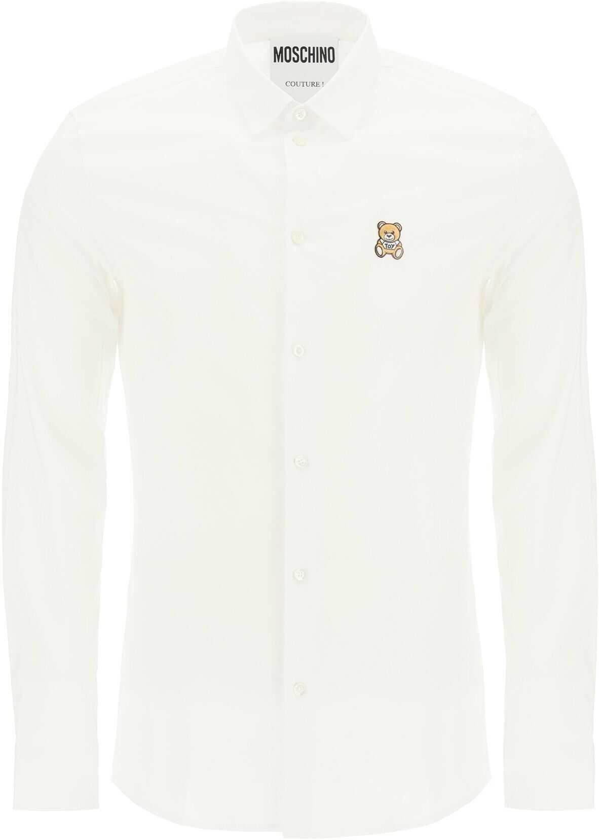 Moschino Teddy Bear Patch Shirt* FANTASIA BIANCO