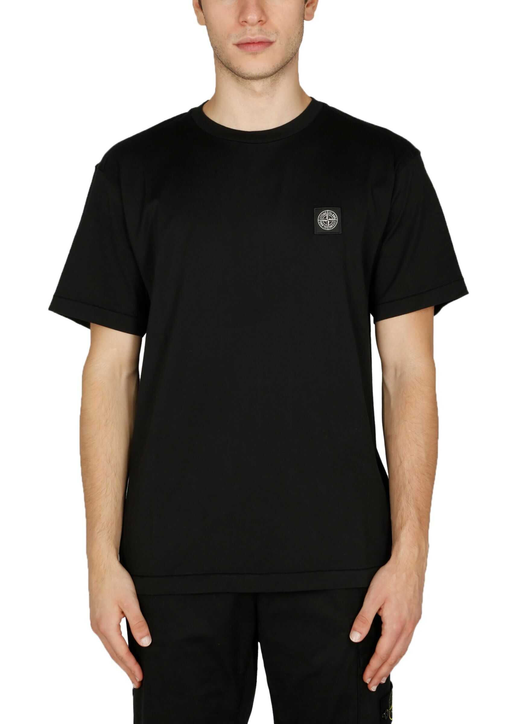 Stone Island T-Shirt With Logo Patch 751524113_V0029 BLACK