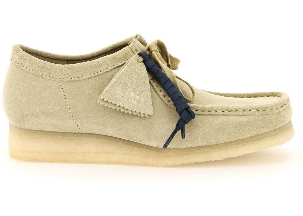 Clarks Wallabee Suede Leather Lace-Up Shoes 26155515 MAPLE