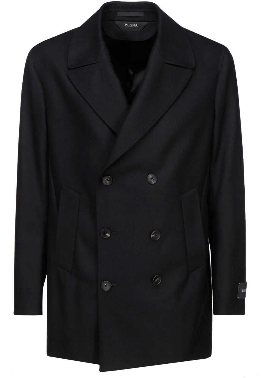 Z Zegna Coat 2897424DG6G0 BLUE NAVY UNITO