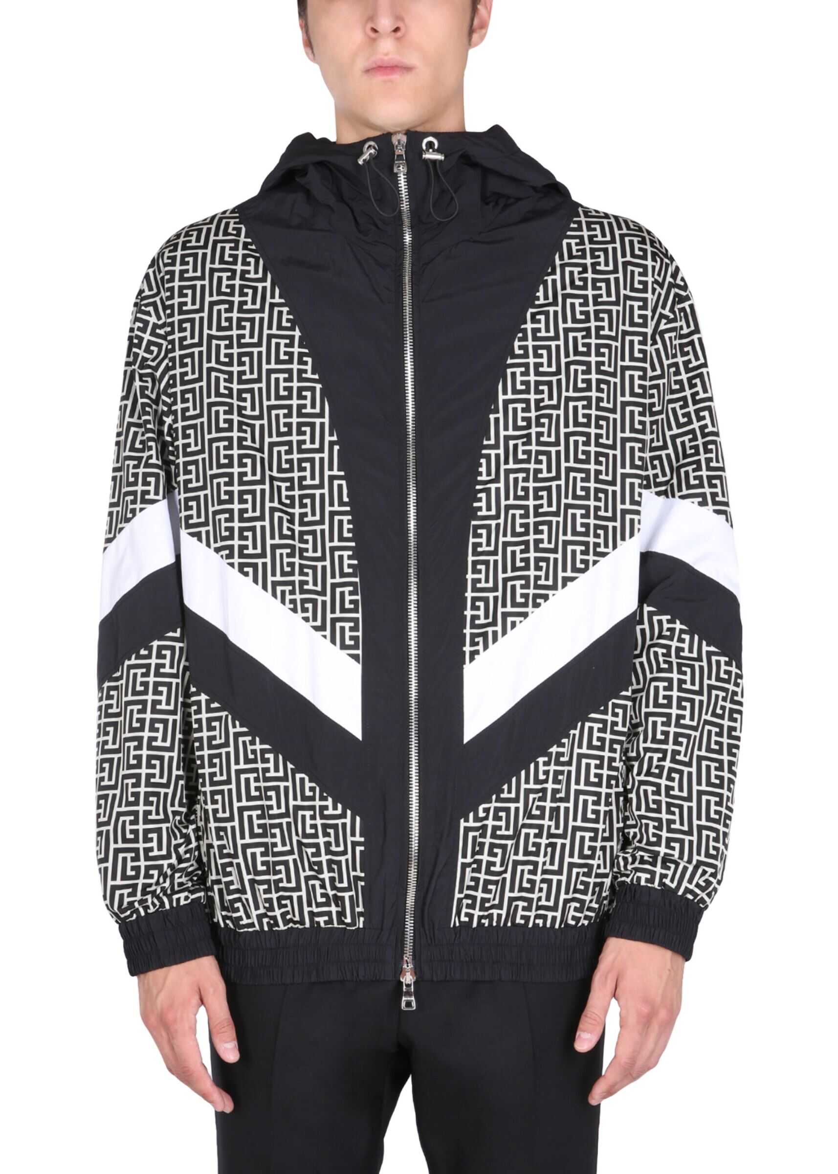 Balmain Jacket With Monogram Logo WH1TG055_687IGFW MULTICOLOUR