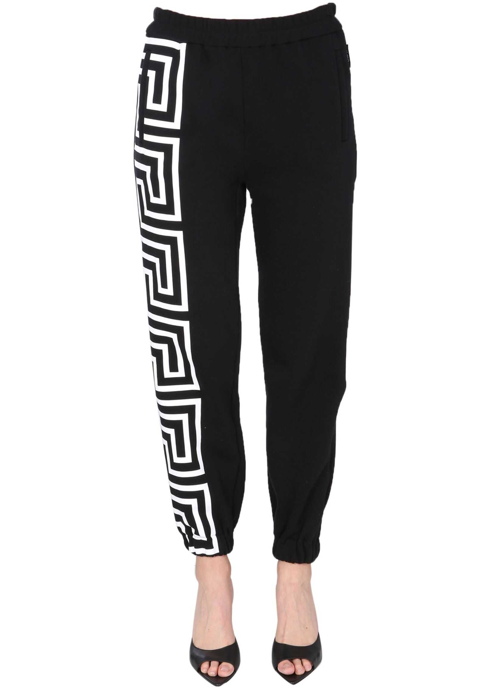 Versace Jogging Pants With Greek Logo 1001053_1A011742B020 BLACK