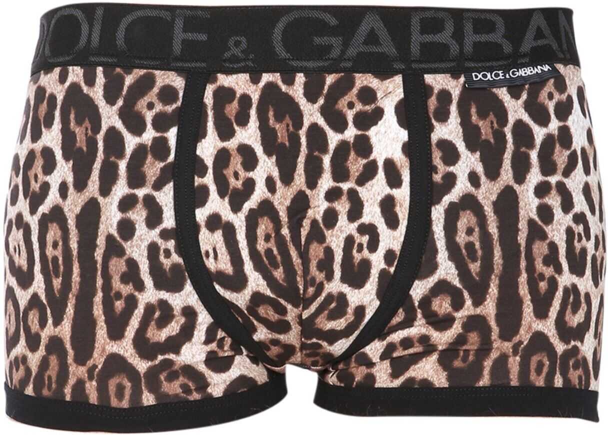 Dolce & Gabbana Boxers With Leo Print M4D19J_FSGWFHA93M ANIMALIER