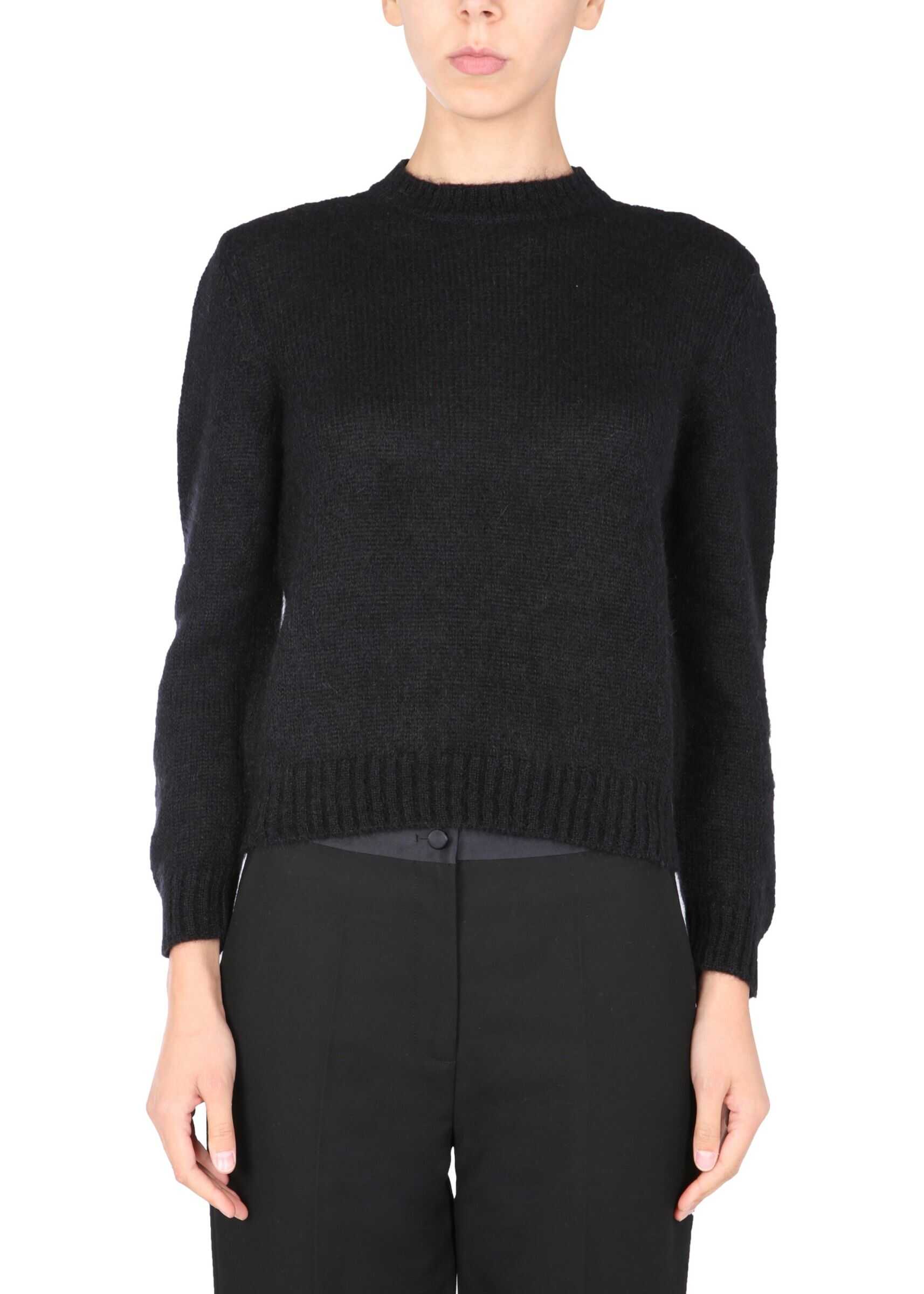 Alberta Ferretti Crew Neck Sweater 09275103_0555 BLACK