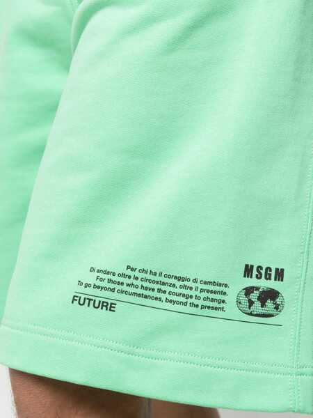 Pantaloni scurti MSGM Fantastic Green Bermuda GREEN Barbati (BM 8517951) 5