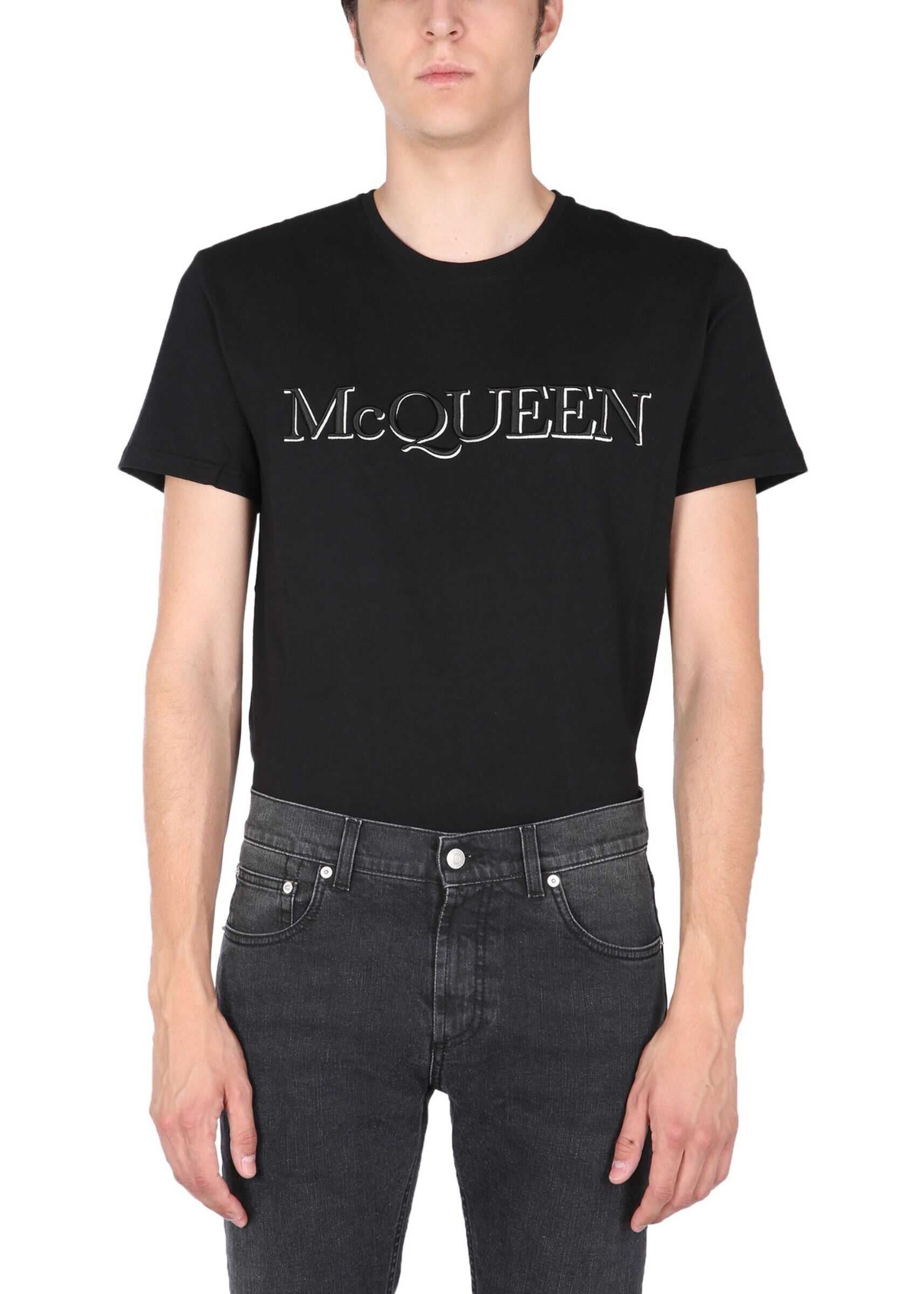 Alexander McQueen Crew Neck T-Shirt 649876_QRZ560901 BLACK