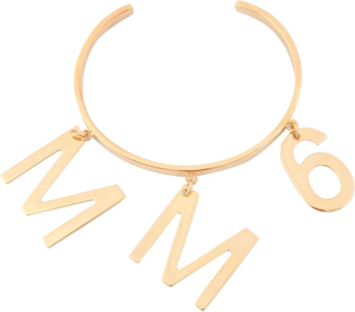 MM6 Maison Margiela Brass Bracelet SM6UY0001_S12945950 GOLD b-mall.ro imagine 2022