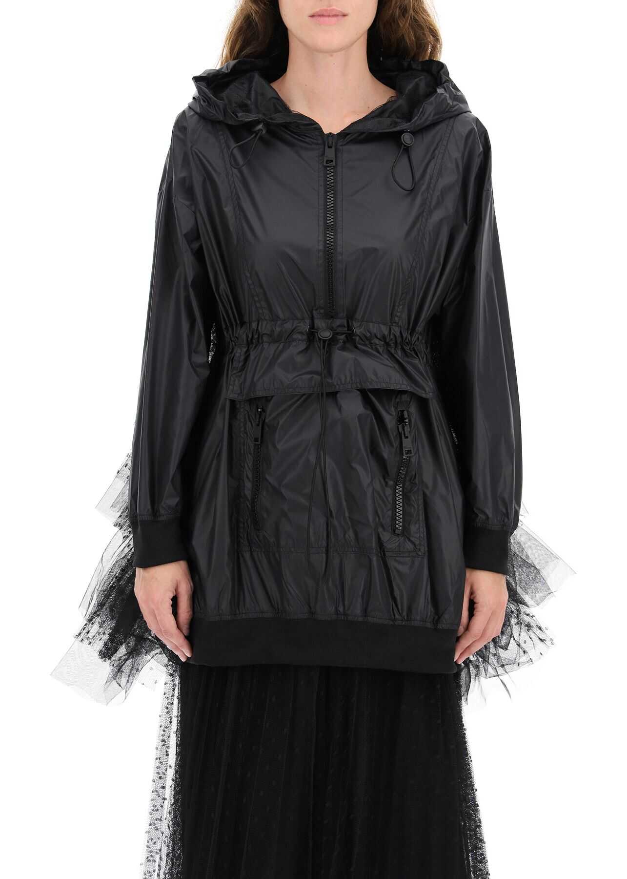 RED VALENTINO Nylon And Tulle Point D'esprit Jacket WR3CJ00S63P NERO image