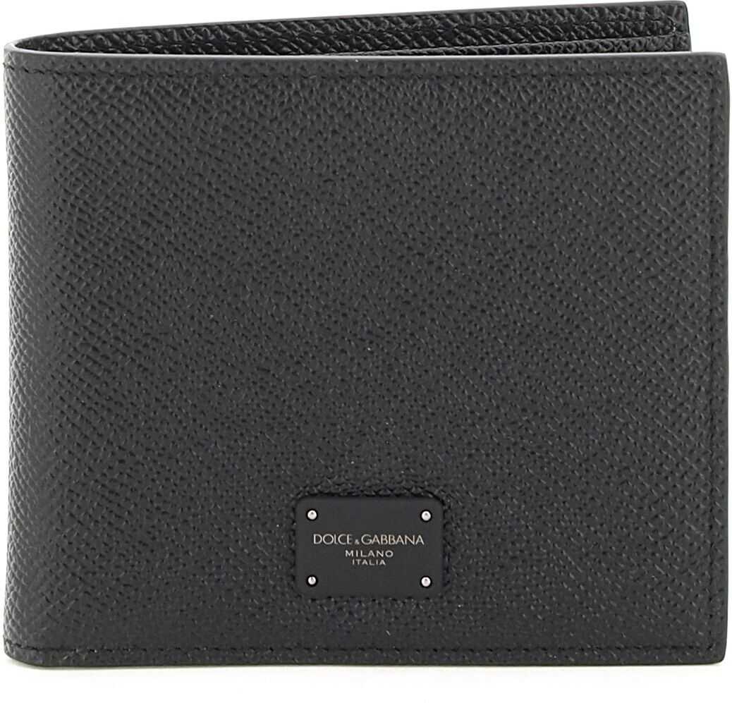 Dolce & Gabbana Bifold Wallet In Dauphine Calfskin BP1321 AZ602 NERO