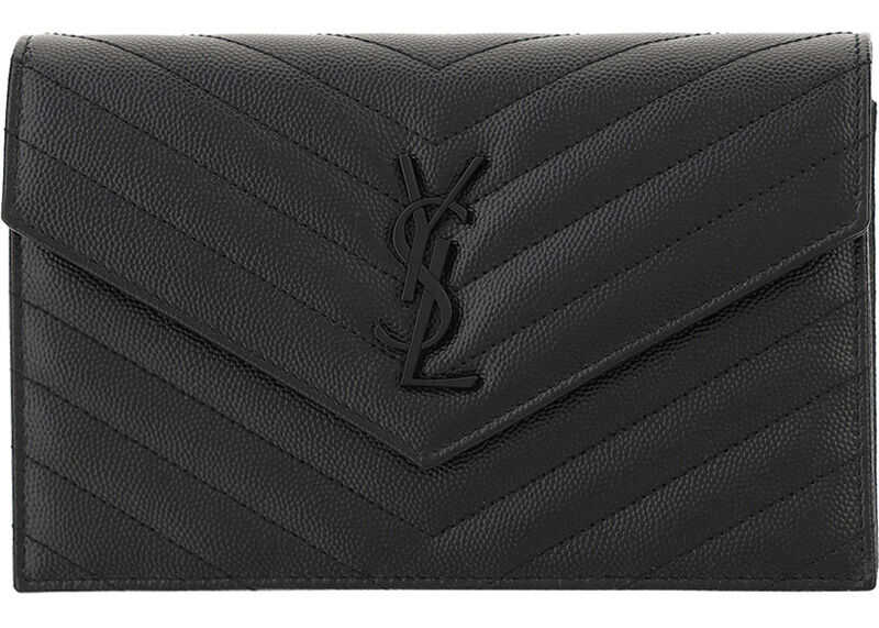 Saint Laurent Chain Wallet 393953BOW08 NERO