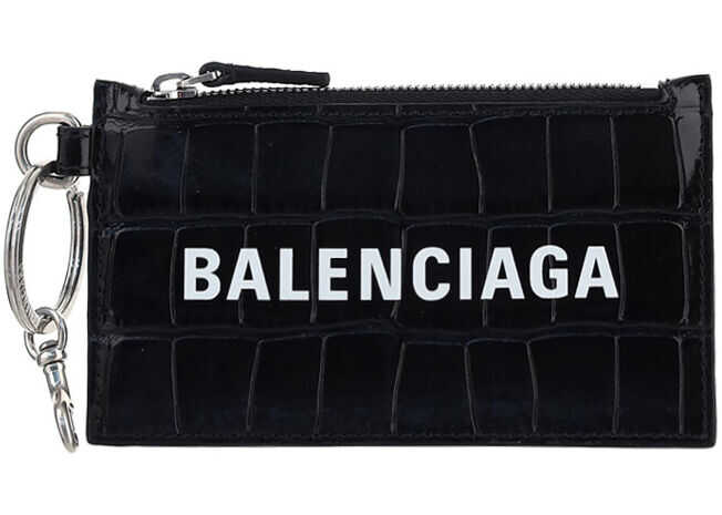 Balenciaga Wallet 5945481LRR3 BLACK/L WHITE