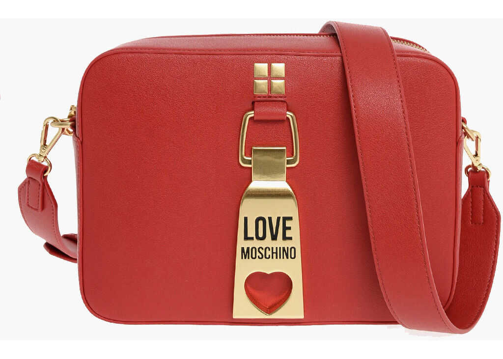 Moschino Love Ecoleather Shoulder Bag Red