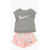 Nike T-Shirt And Shorts Set Gray