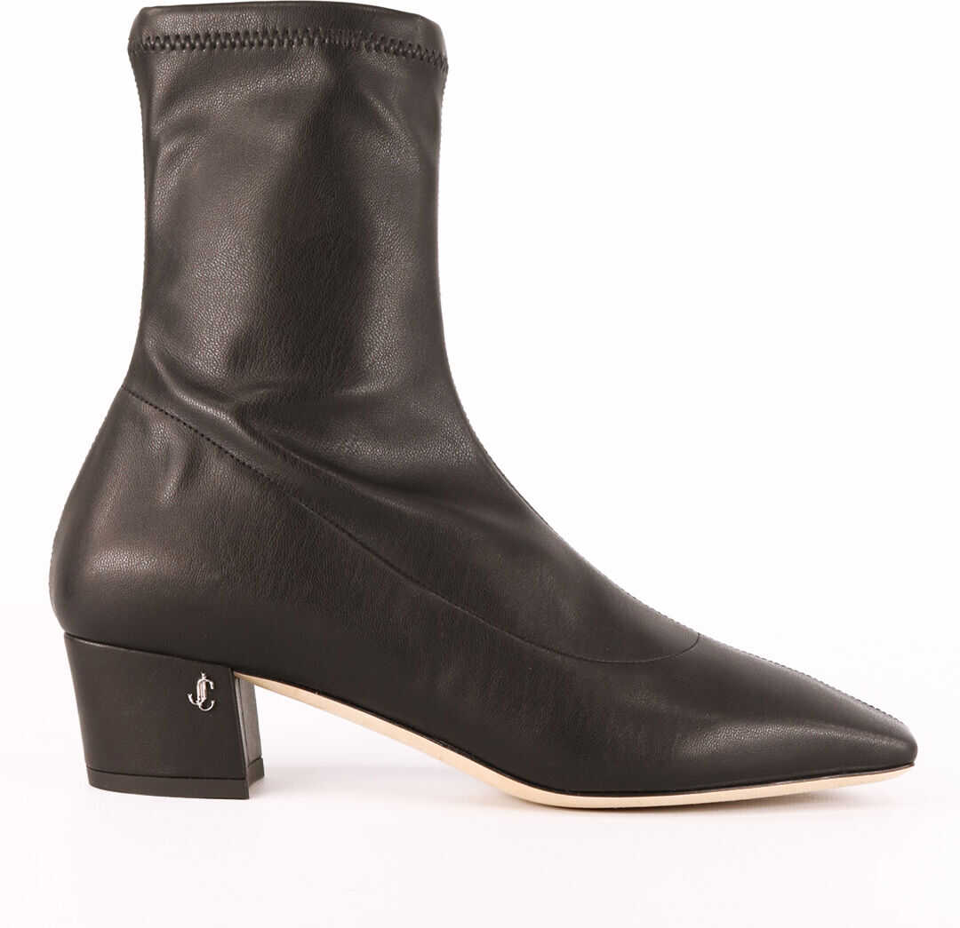 Jimmy Choo Ankle Boot Rose In Leather ROSE45 QOZ Black