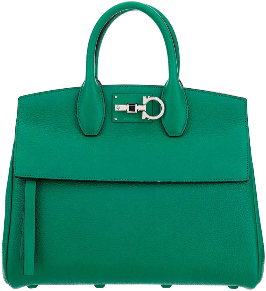 Salvatore Ferragamo The Studio Handbag 748887 SCRUBS GREEN