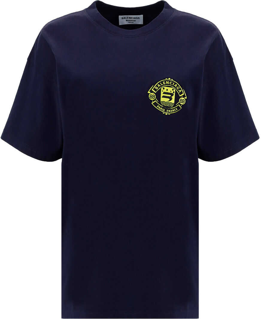 Balenciaga T-Shirt 612965TLV61 MARINE BLUE