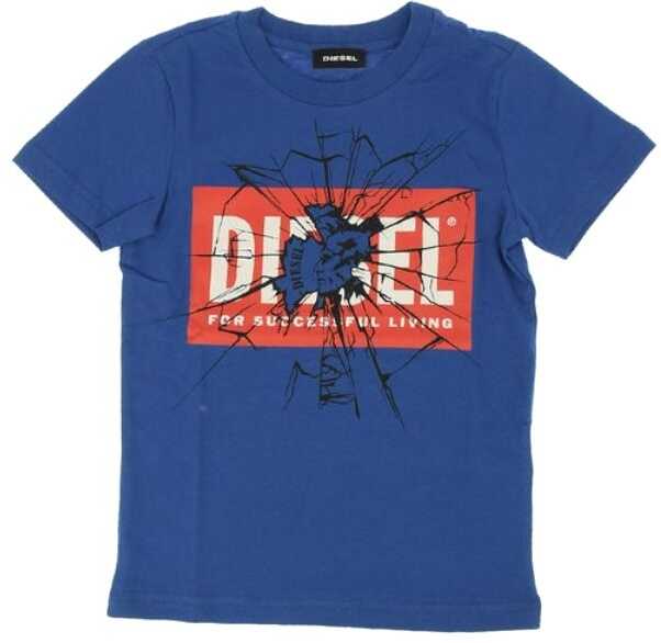 Diesel Kids Printed Tever 9 Da T-Shirt Blue
