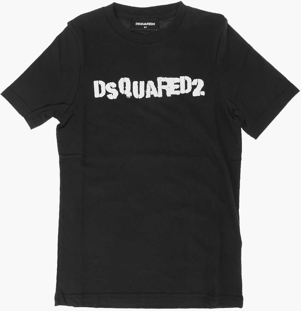 Dsquared2 Kids Printed Crew-Neck T-Shirt Black