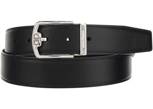 Salvatore Ferragamo Belt 742586 NERO/HICKORY