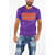 DSQUARED2 Icon Cotton The Open 24 Hrs T-Shirt Violet