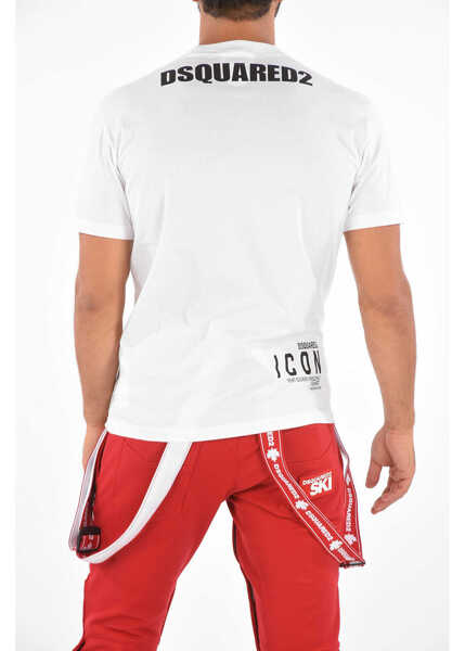 Tricouri DSQUARED2 Icon Cotton Fuckin Freezing T-Shirt White Barbati (BM 8528526) 2