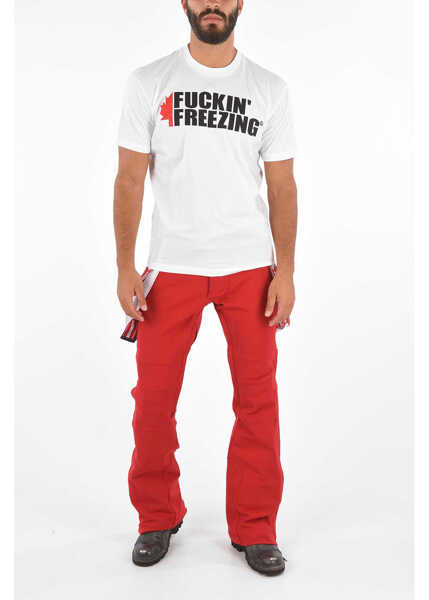 Tricouri DSQUARED2 Icon Cotton Fuckin Freezing T-Shirt White Barbati (BM 8528526) 4