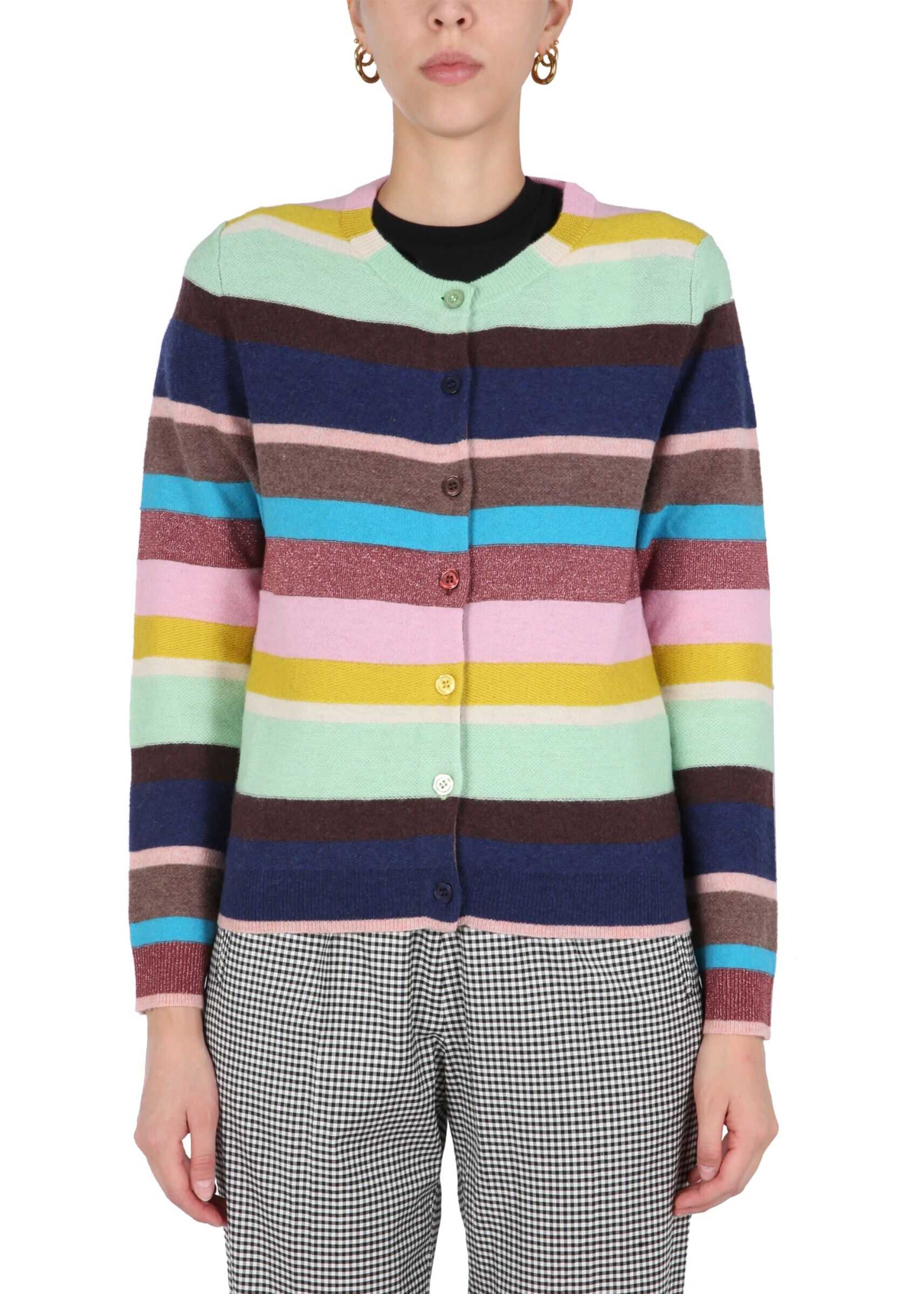 PS by Paul Smith Multicolour Striped Cardigan W2R/976K/G30833_90 MULTICOLOUR