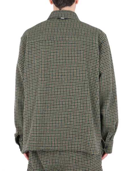 Camasi casual MSGM Shirt With Logo GREEN Barbati (BM 8529096) 4