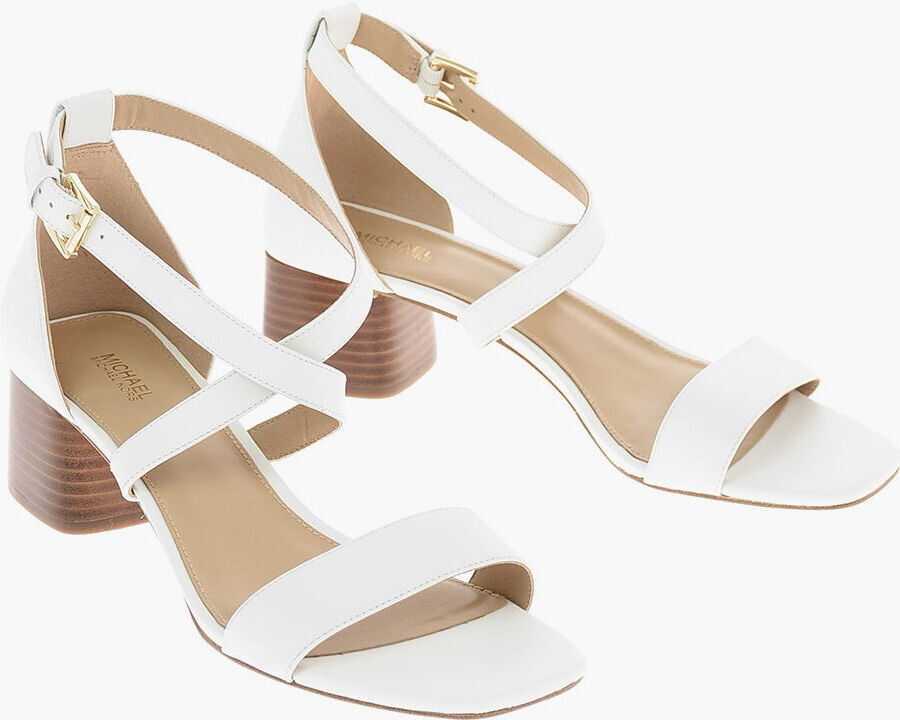 Michael Kors 5 cm leather Ankle-strap sandals* WHITE