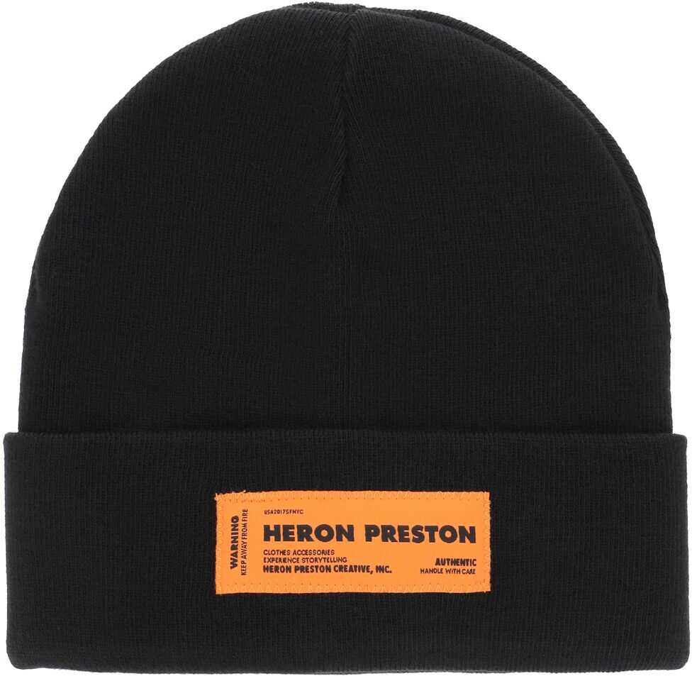 Heron Preston Beanie With Logo HMLC004F21KNI001 BLACK NO COLOR