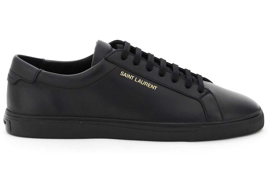 Saint Laurent Antdy Leather Sneakers* BLACK