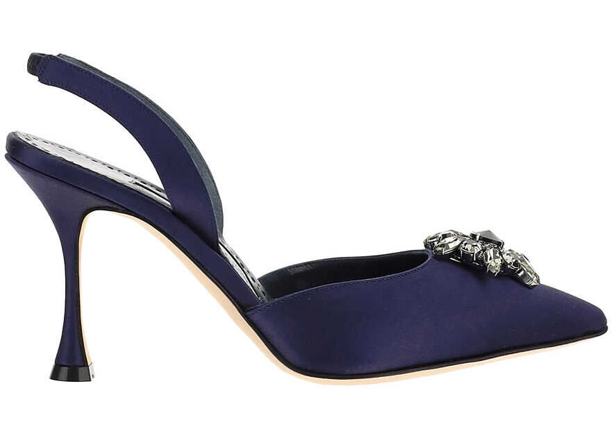 Manolo Blahnik Cassinasli90 Sandals 3211821 NAVY