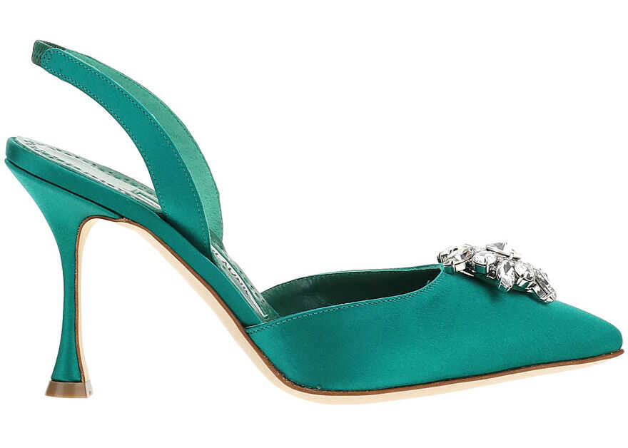 Manolo Blahnik Cassinasli90 Sandals 3211821 BGRN