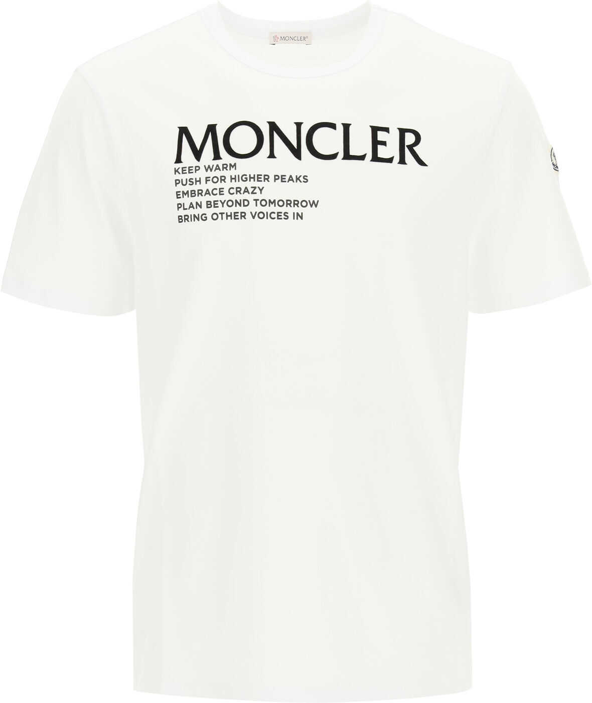 Moncler Basic T-Shirt With Logo 8C000 42 8390T BIANCO