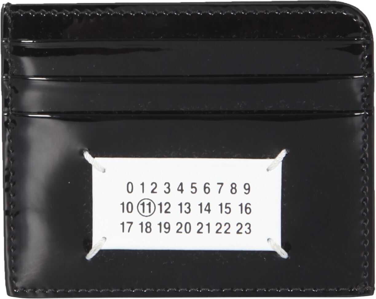 Maison Margiela Painted Leather Card Holder S56UI0214_P2921T8013 BLACK