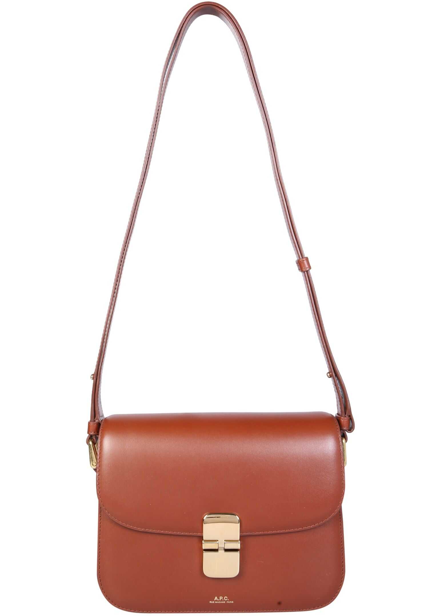 A.P.C. Small Grace Bag PXBMWF61413_CAD BROWN