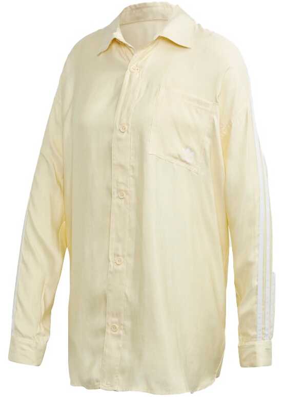 adidas Satin Button-Up Shirt FM2636 Yellow