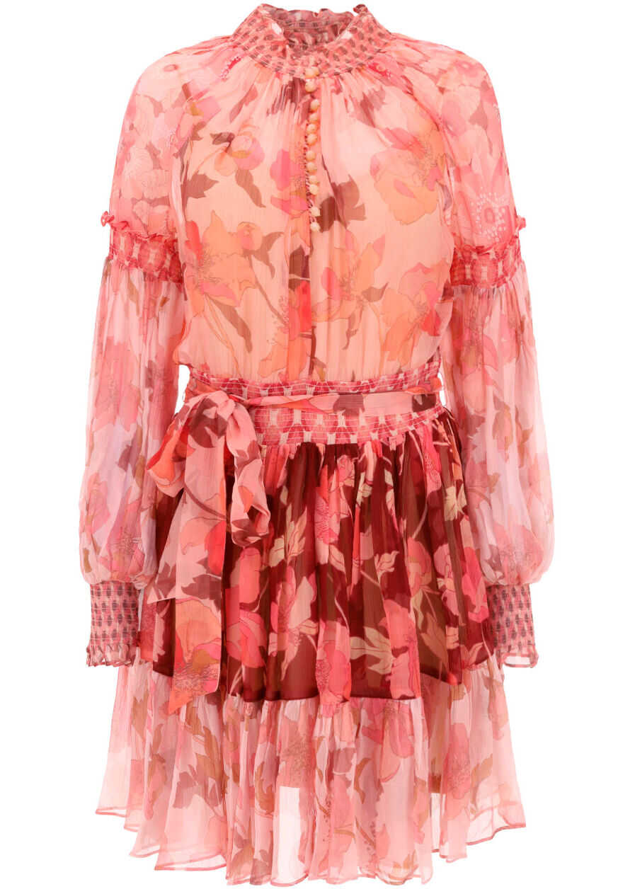 ZIMMERMANN Mini Dress 2049DCON PINK MIXED PRINT