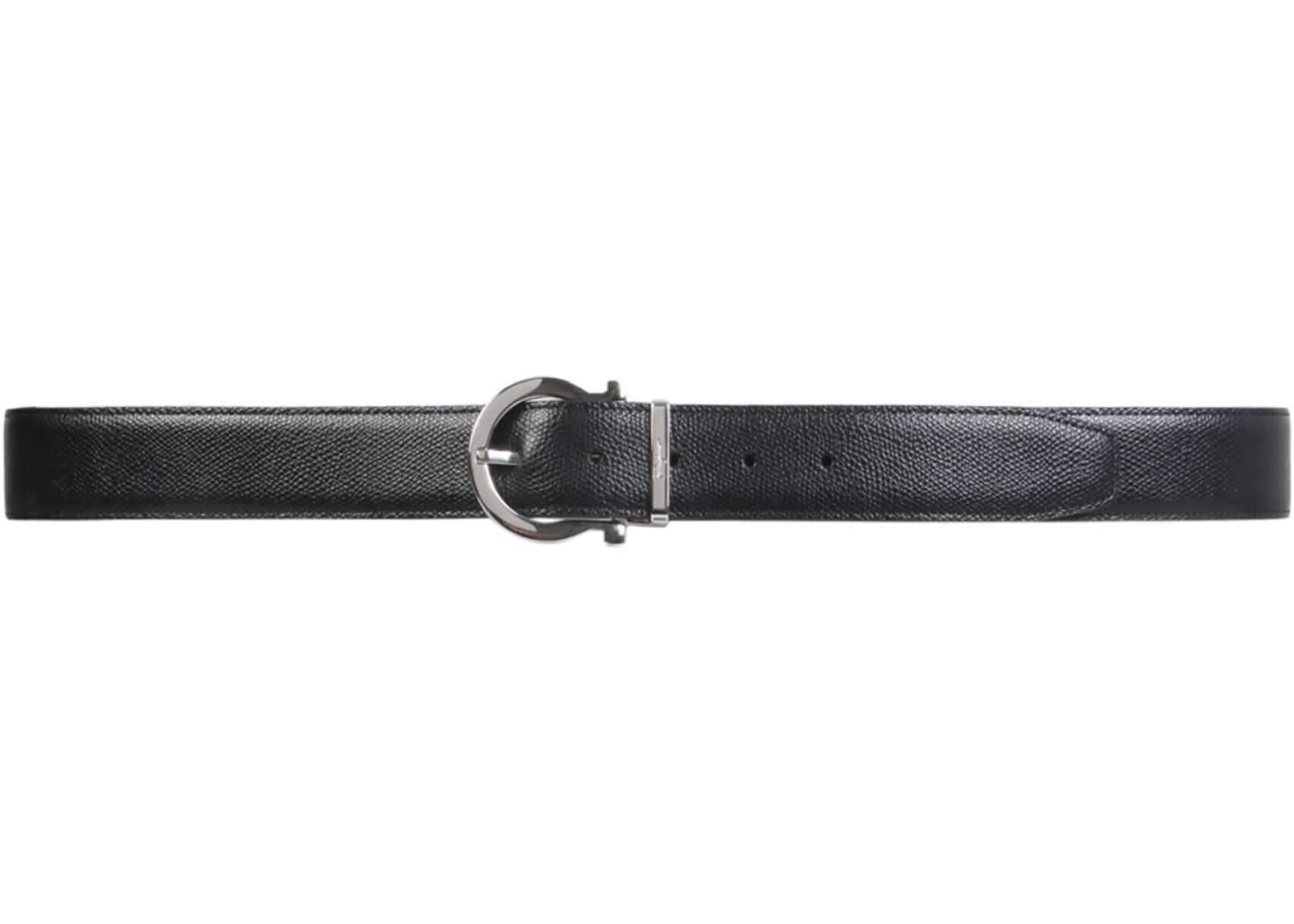 Salvatore Ferragamo Gancini Reversible Belt 675140_679781NERO BLACK