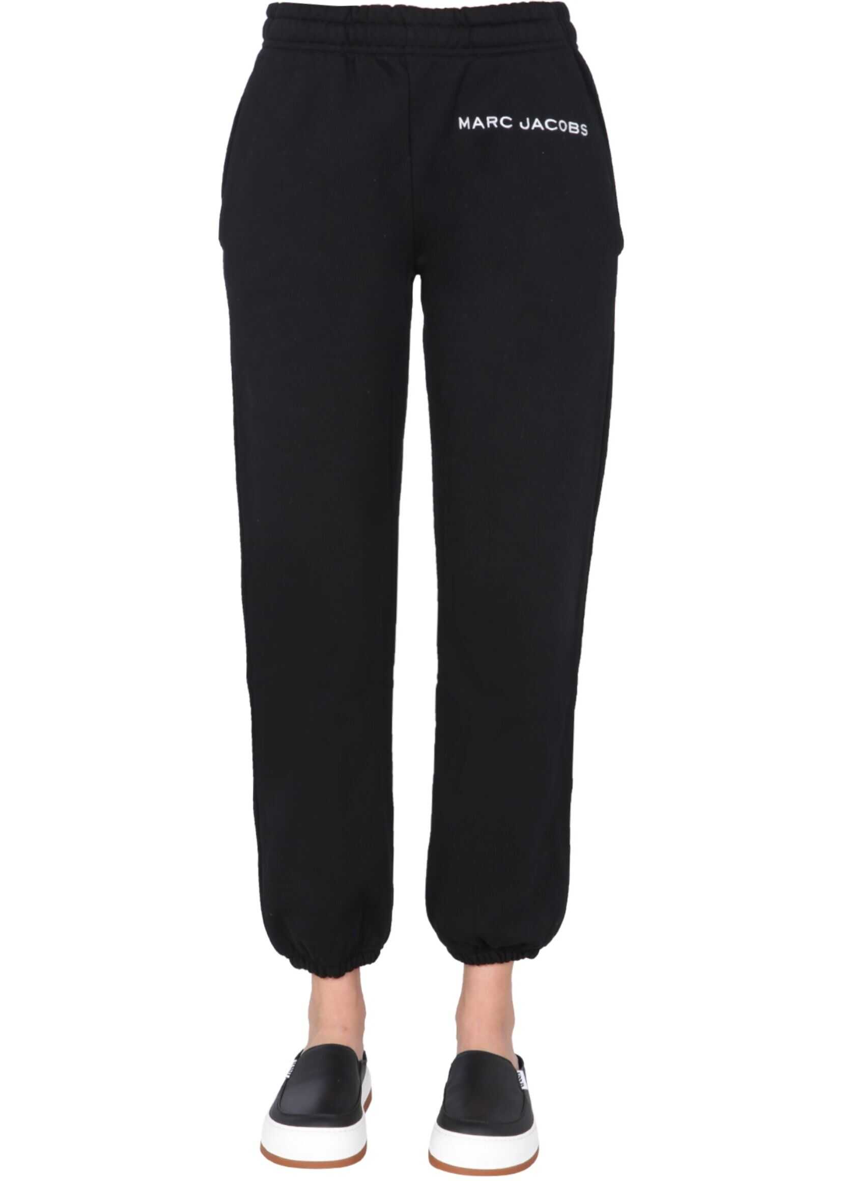 Marc Jacobs Jogging Pants With Embroidered Logo C412C05PF21_001 BLACK