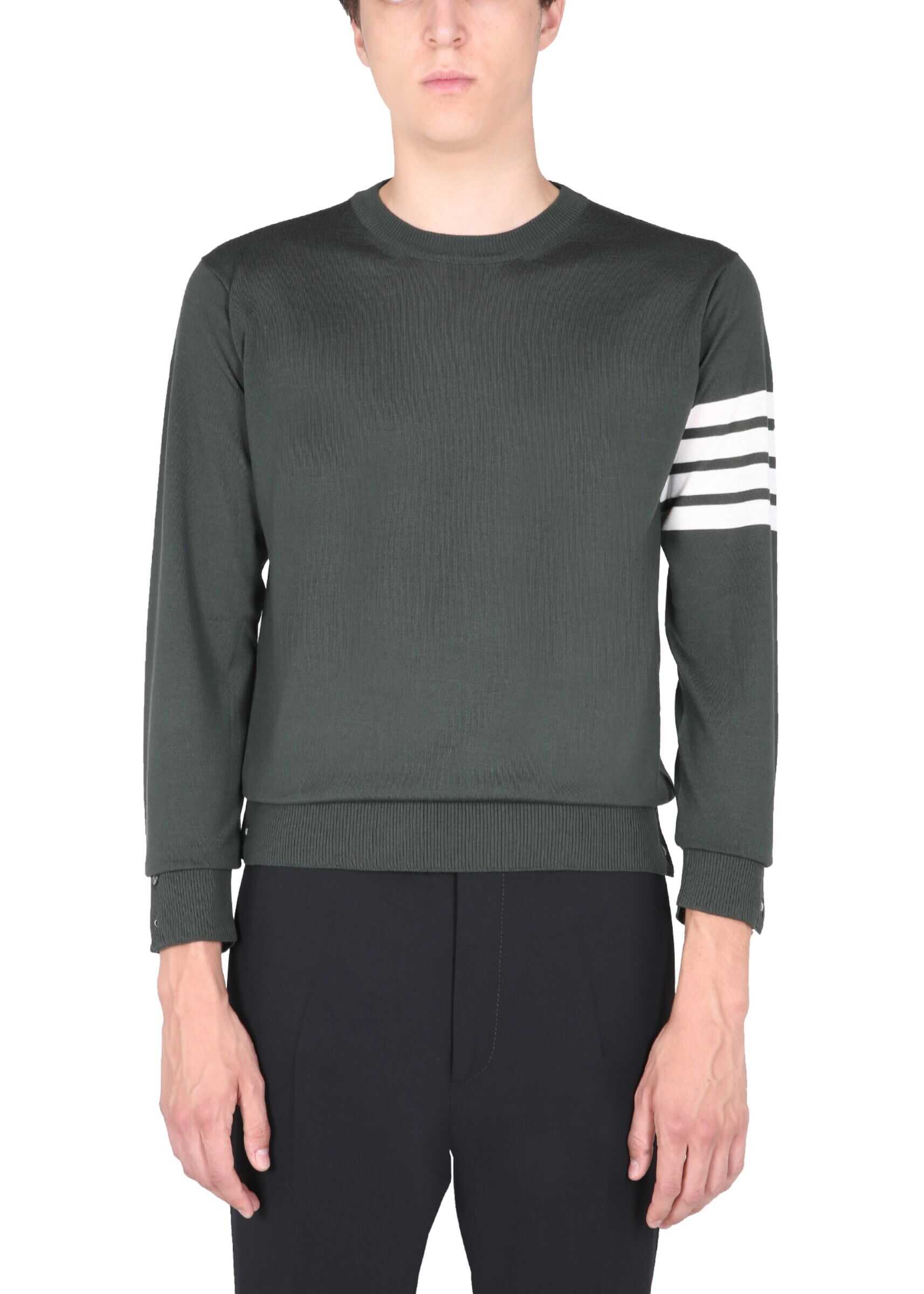 Thom Browne Crew Neck Sweater MKA002A_Y1014320 GREEN