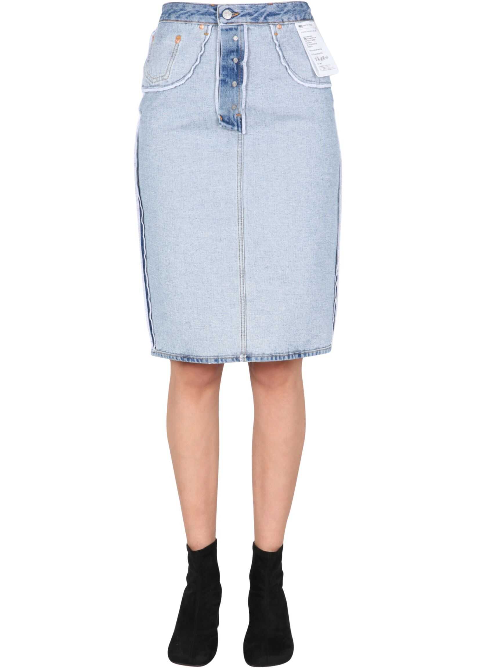 MM6 Maison Margiela "Inside-Out" Skirt S62MA0068_S30783962 BABY BLUE