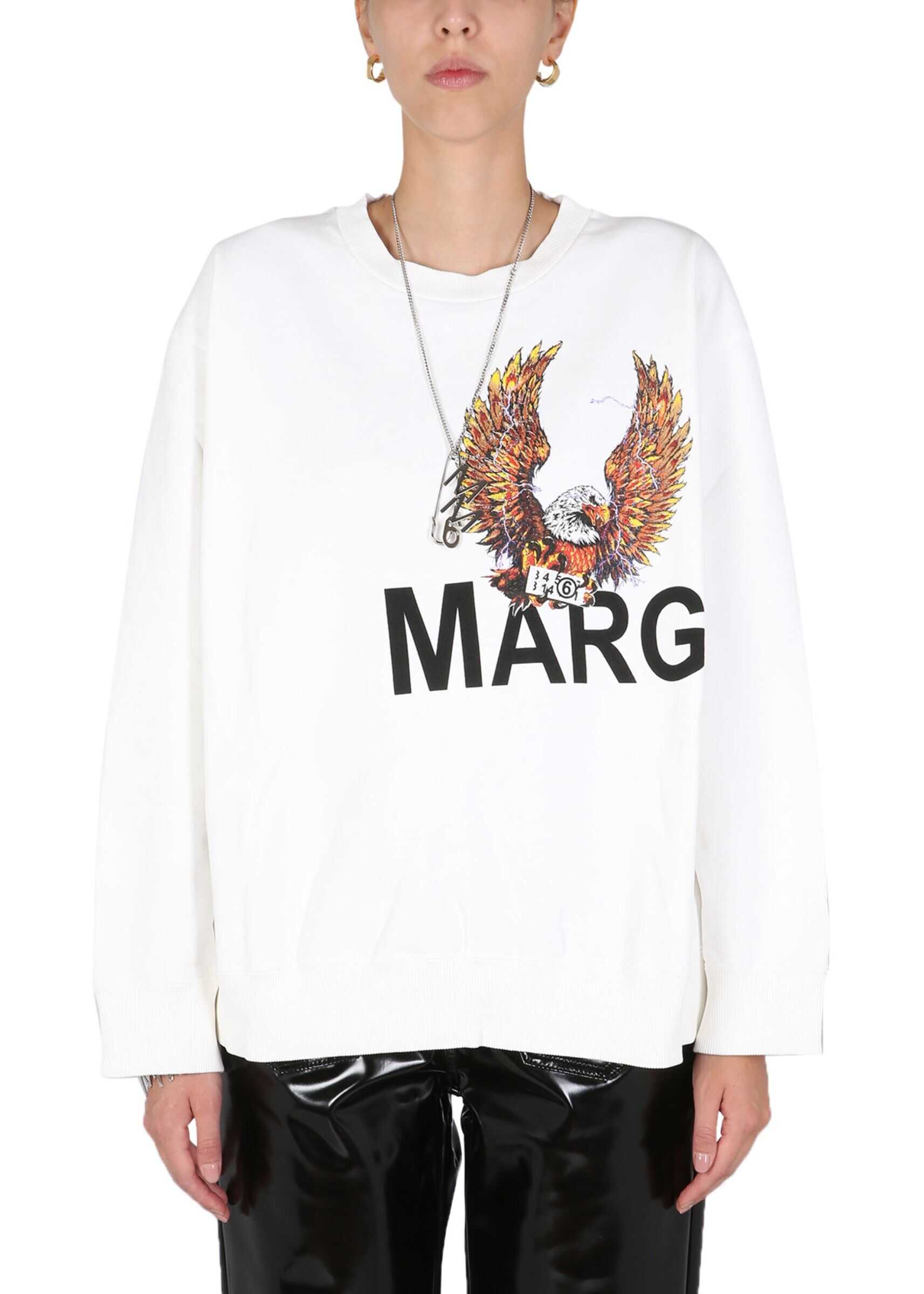 MM6 Maison Margiela "6 Eagle" Sweatshirt S52GU0141_S25337101 WHITE