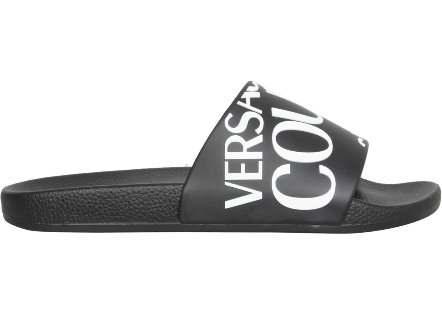 Versace Jeans Couture Rubber Slide Sandals 71VA3SQ1_71352899 BLACK