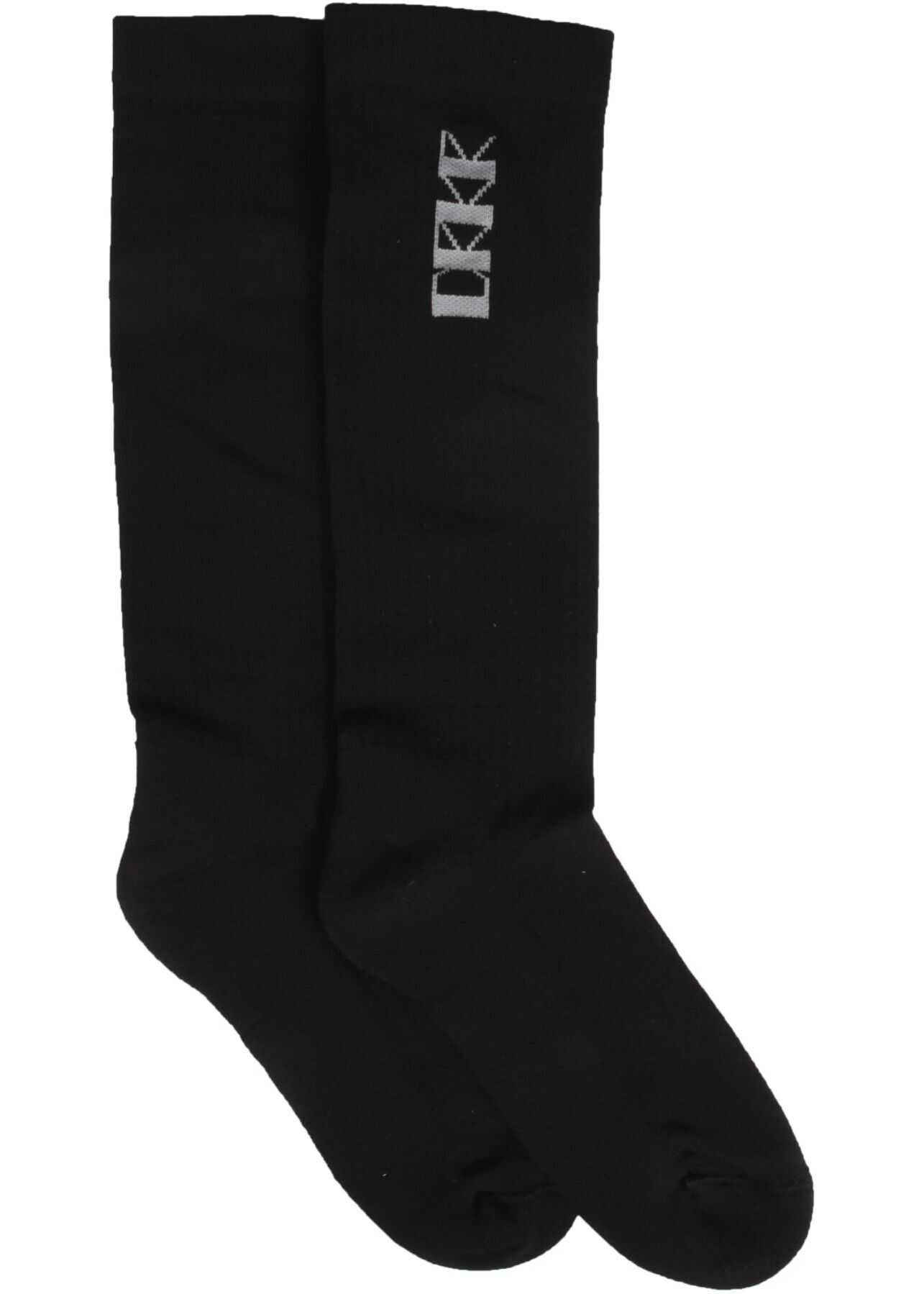 Rick Owens Socks With Logo DU02A3468_SOCKC961 BLACK