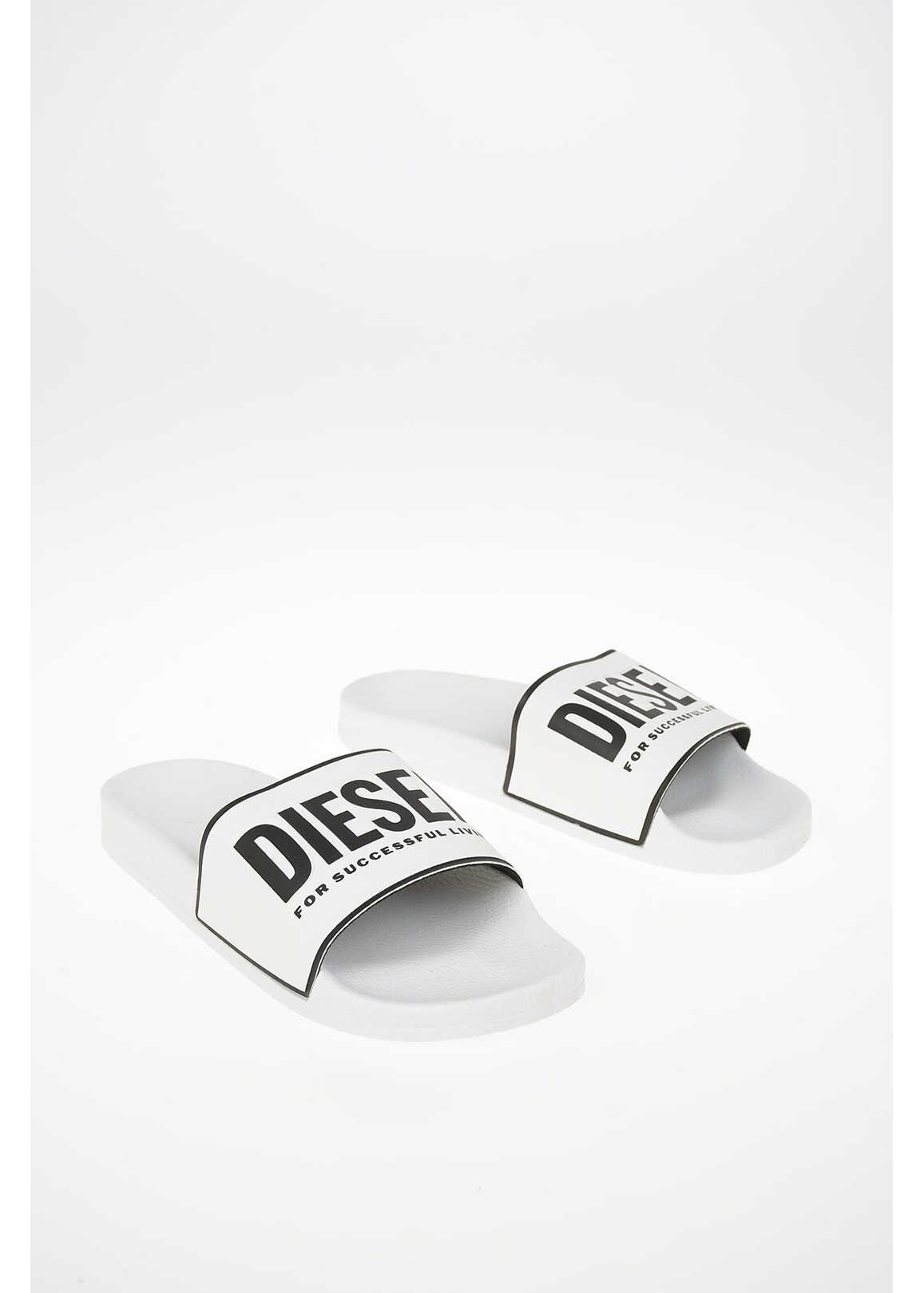 Diesel Rubber Valla Sa-Valla W Sliders Black & White