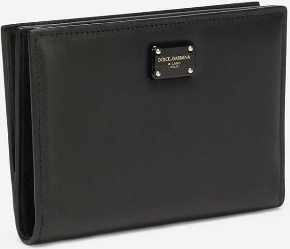 Dolce & Gabbana Small Leather Wallet BI12697 AO049 Black b-mall.ro imagine 2022