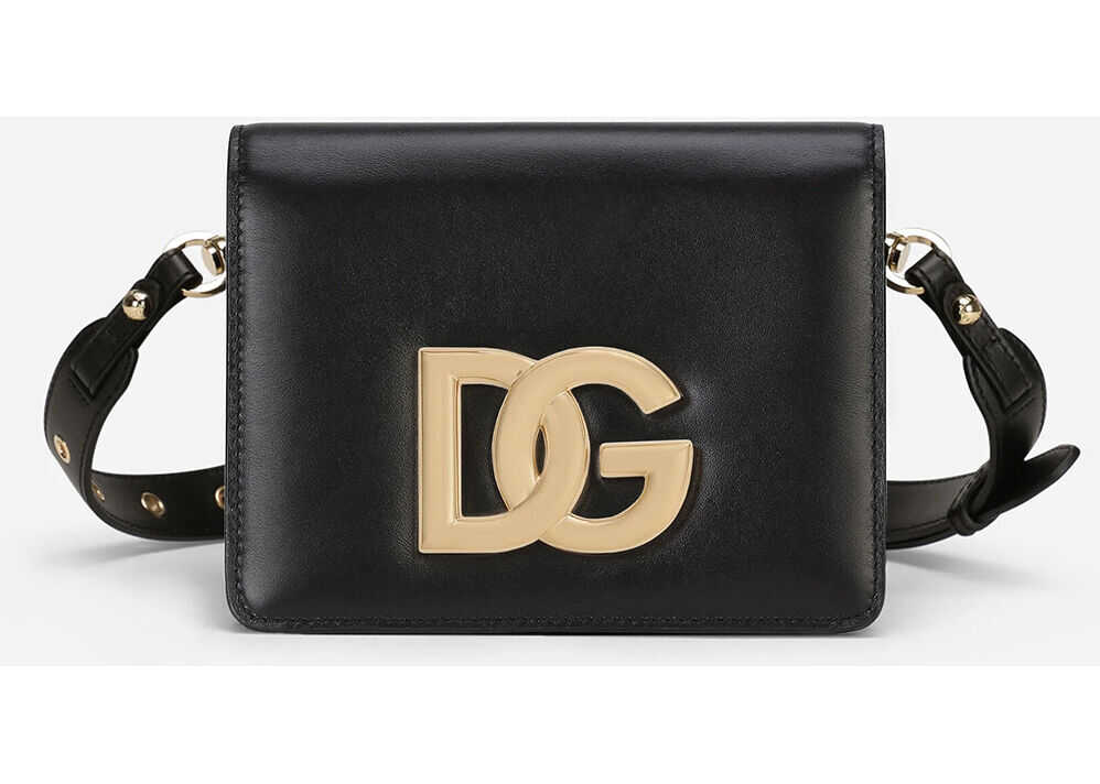 Dolce & Gabbana Millenials Leather Shoulder Bag BB7037 AW576 Black