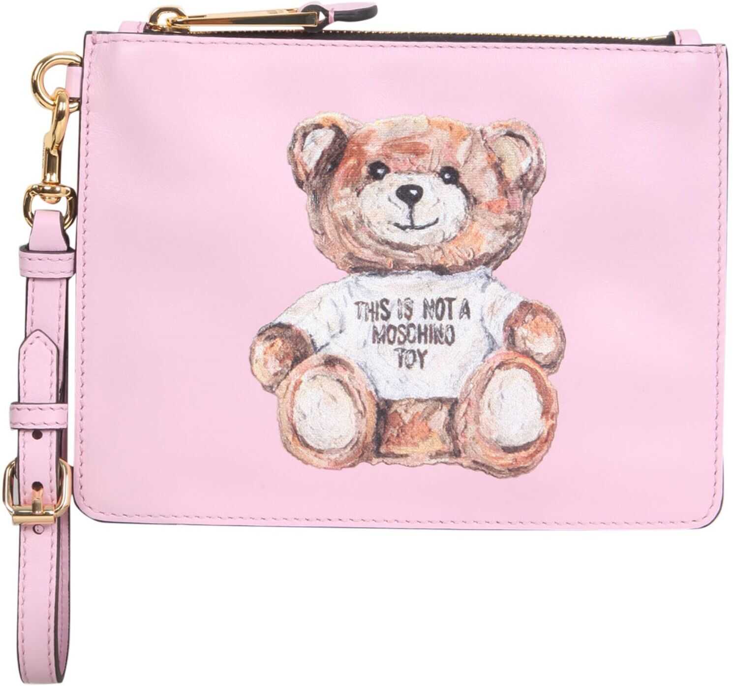 Moschino Teddy Bear Clutch Bag 84448001_1224 PINK